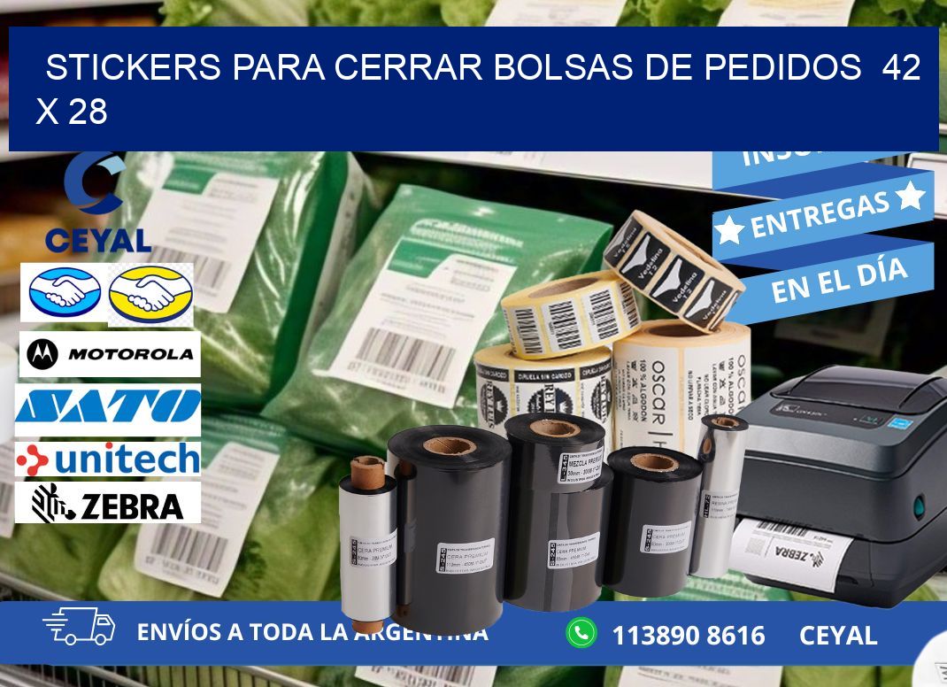 STICKERS PARA CERRAR BOLSAS DE PEDIDOS 42 x 28