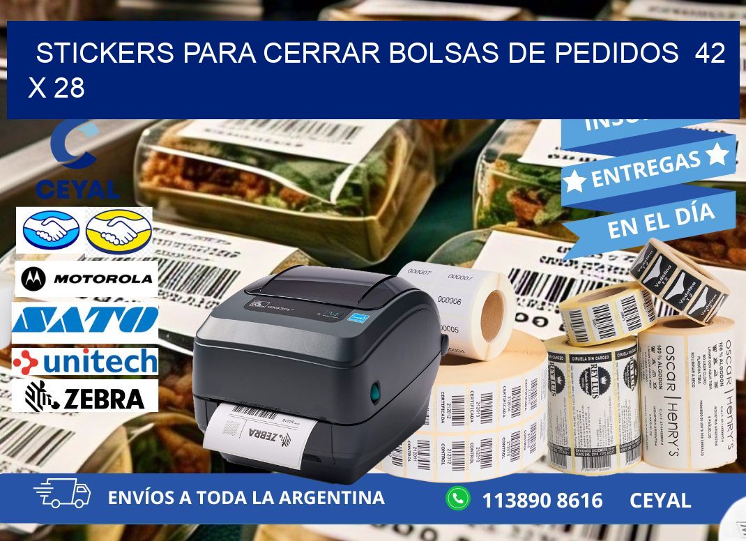 STICKERS PARA CERRAR BOLSAS DE PEDIDOS 42 x 28