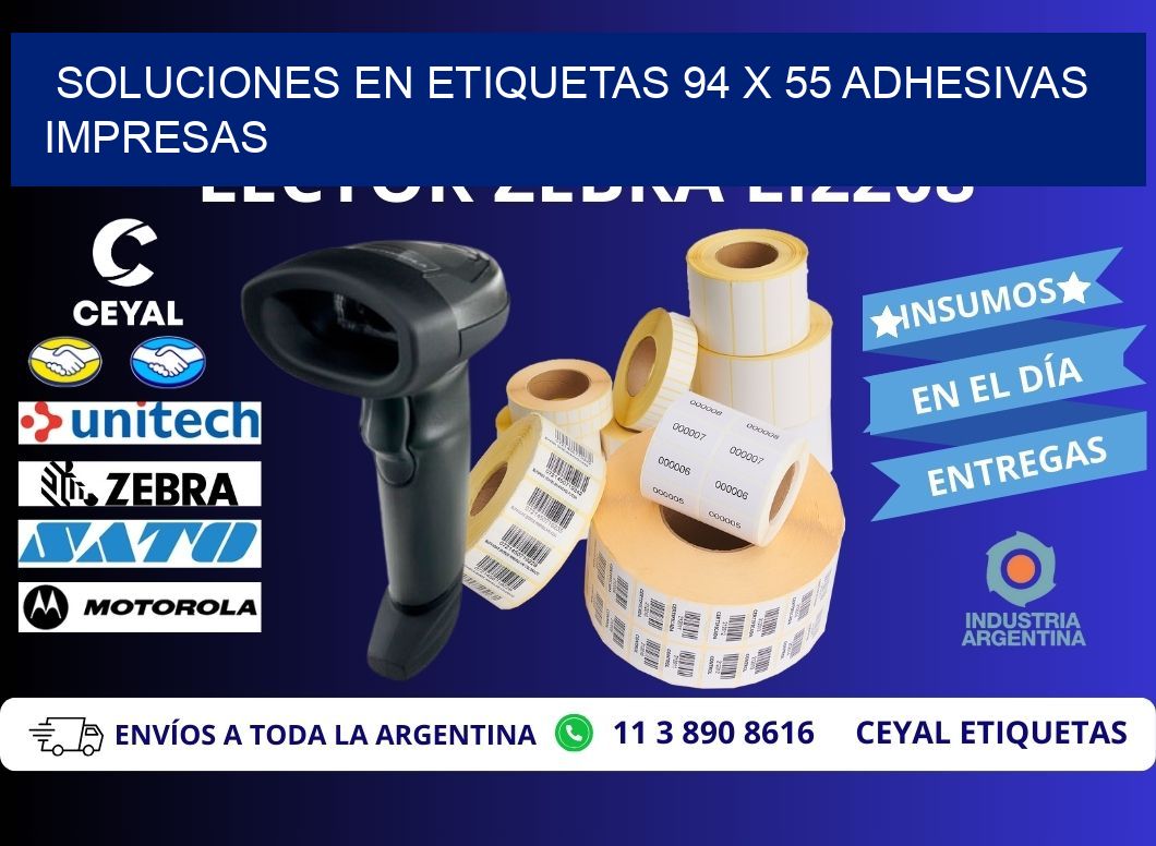 Soluciones en Etiquetas 94 x 55 Adhesivas Impresas