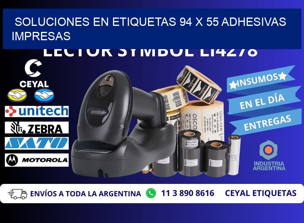 Soluciones en Etiquetas 94 x 55 Adhesivas Impresas