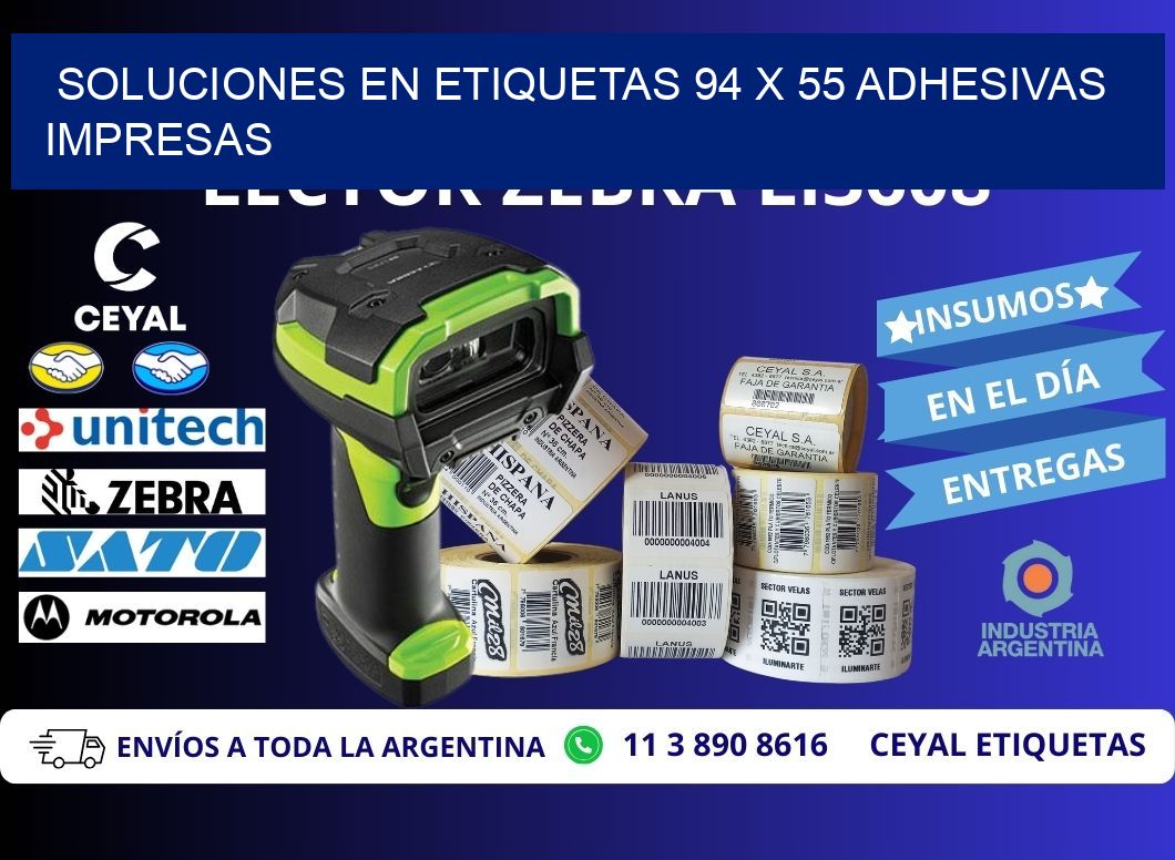 Soluciones en Etiquetas 94 x 55 Adhesivas Impresas