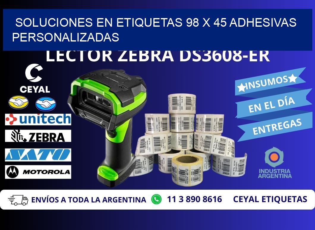 Soluciones en Etiquetas 98 x 45 Adhesivas Personalizadas