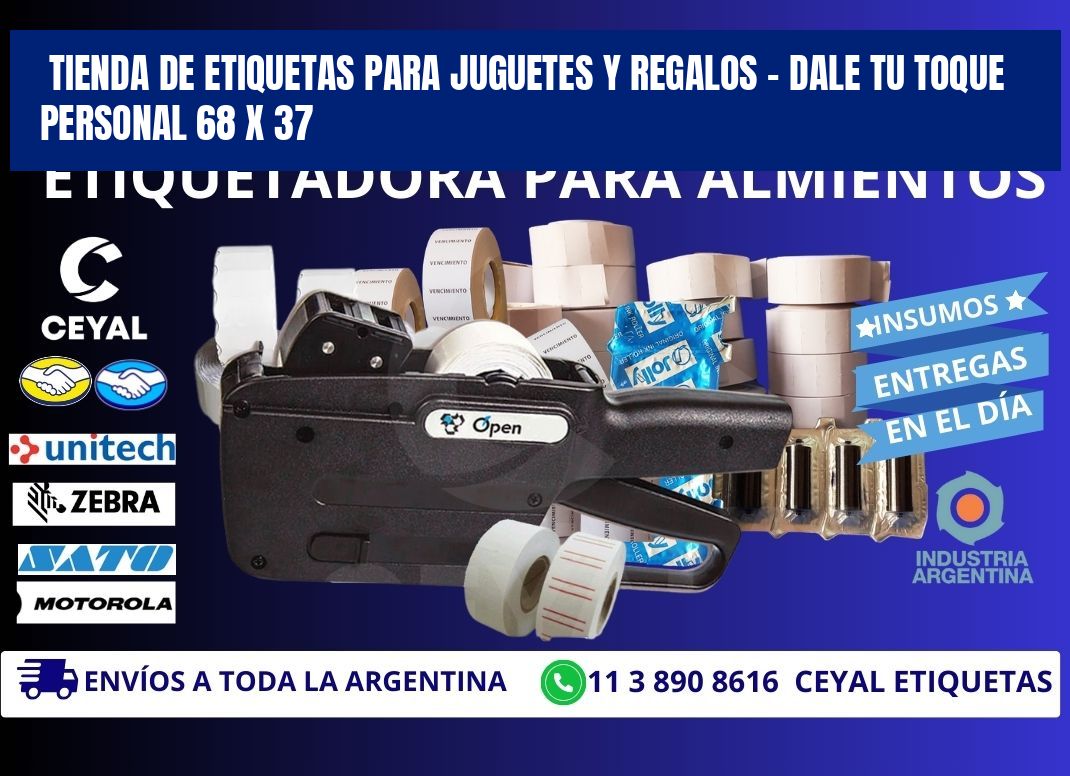 Tienda de Etiquetas para Juguetes y Regalos – Dale Tu Toque Personal 68 x 37