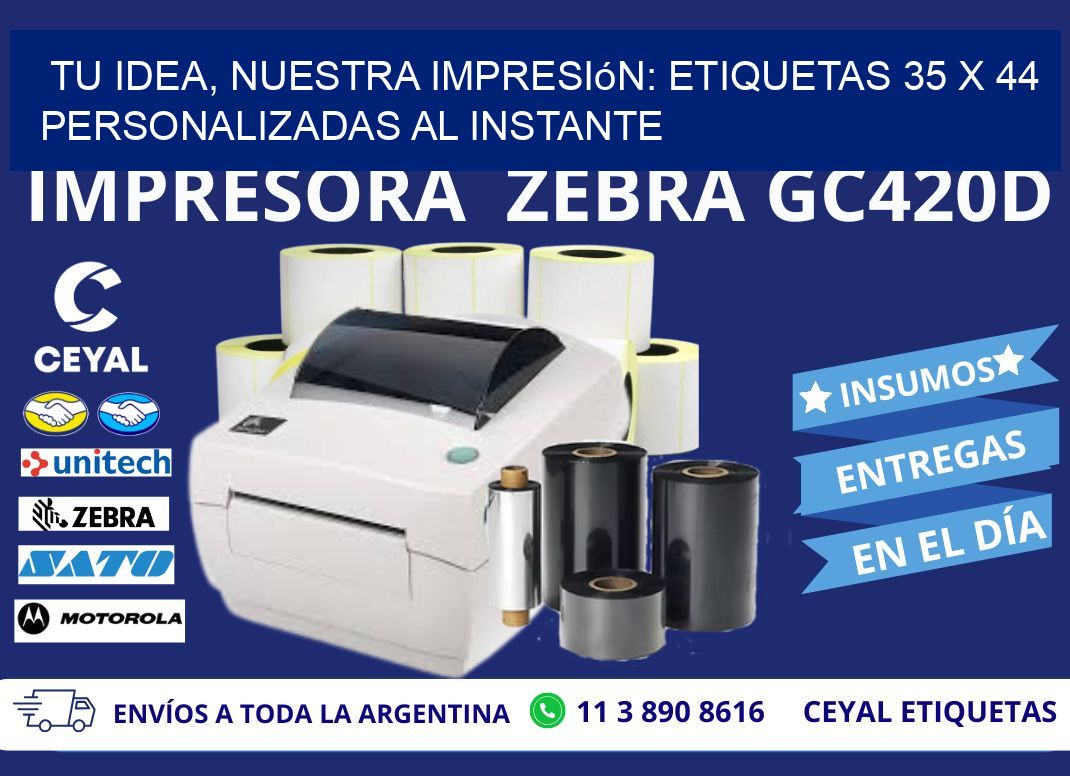 Tu Idea, Nuestra Impresión: Etiquetas 35 x 44 Personalizadas al Instante
