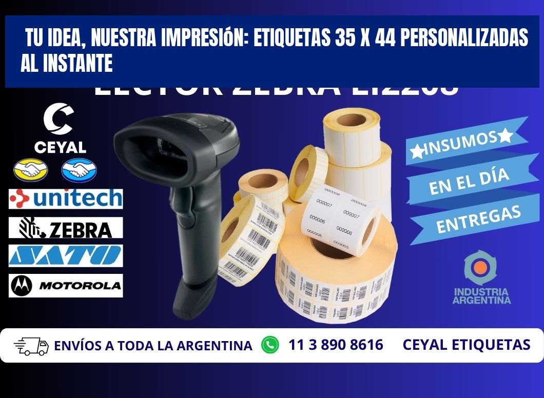 Tu Idea, Nuestra Impresión: Etiquetas 35 x 44 Personalizadas al Instante