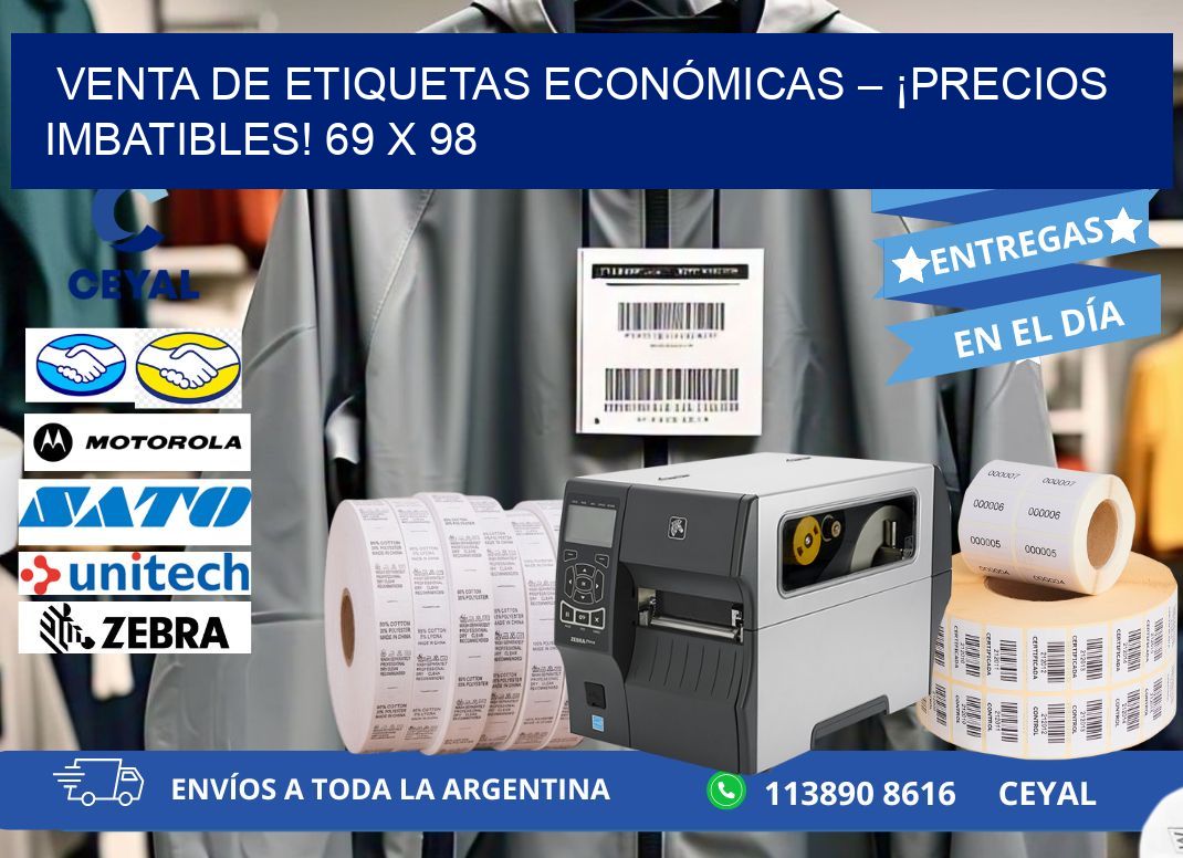 VENTA DE ETIQUETAS ECONÓMICAS – ¡PRECIOS IMBATIBLES! 69 x 98