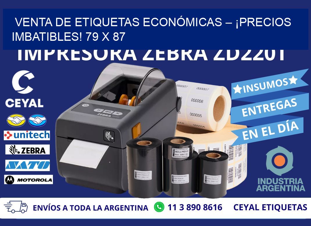 VENTA DE ETIQUETAS ECONÓMICAS – ¡PRECIOS IMBATIBLES! 79 x 87