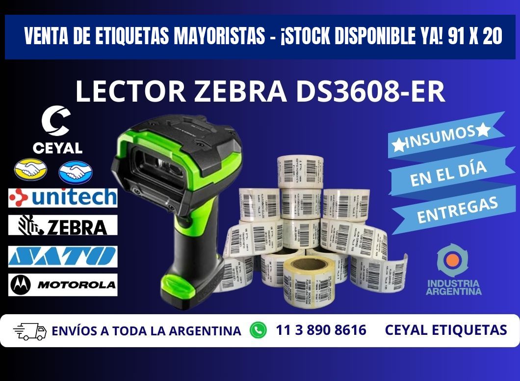 VENTA DE ETIQUETAS MAYORISTAS – ¡STOCK DISPONIBLE YA! 91 x 20