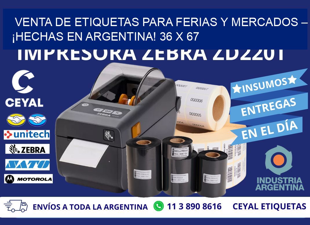 VENTA DE ETIQUETAS PARA FERIAS Y MERCADOS – ¡HECHAS EN ARGENTINA! 36 x 67