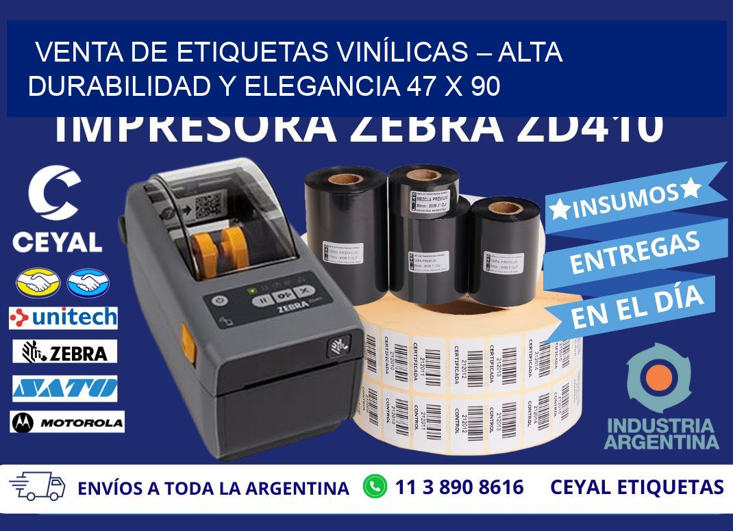 VENTA DE ETIQUETAS VINÍLICAS – ALTA DURABILIDAD Y ELEGANCIA 47 x 90