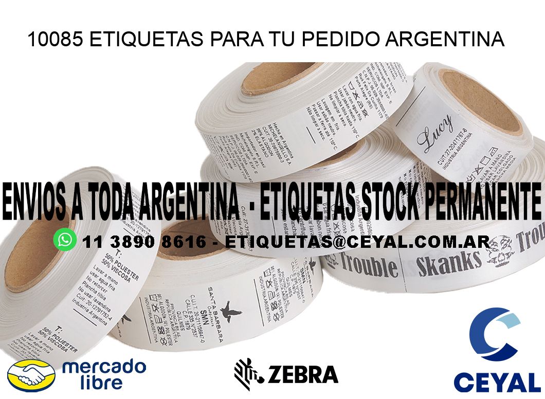 10085 ETIQUETAS PARA TU PEDIDO ARGENTINA