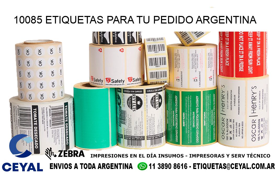 10085 ETIQUETAS PARA TU PEDIDO ARGENTINA