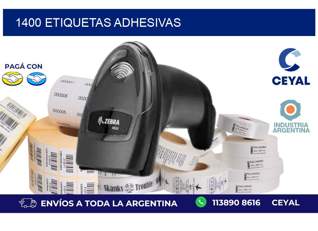 1400 ETIQUETAS ADHESIVAS