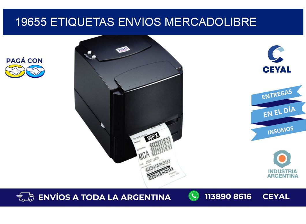 19655 ETIQUETAS ENVIOS MERCADOLIBRE