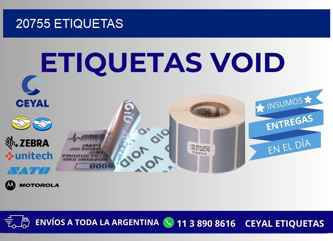 20755 ETIQUETAS