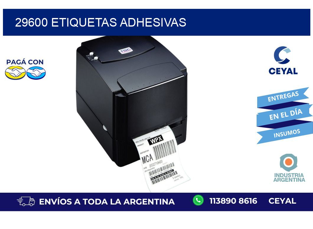 29600 ETIQUETAS ADHESIVAS
