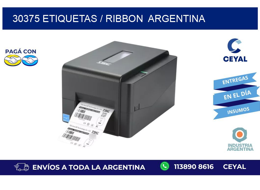30375 ETIQUETAS / RIBBON  ARGENTINA