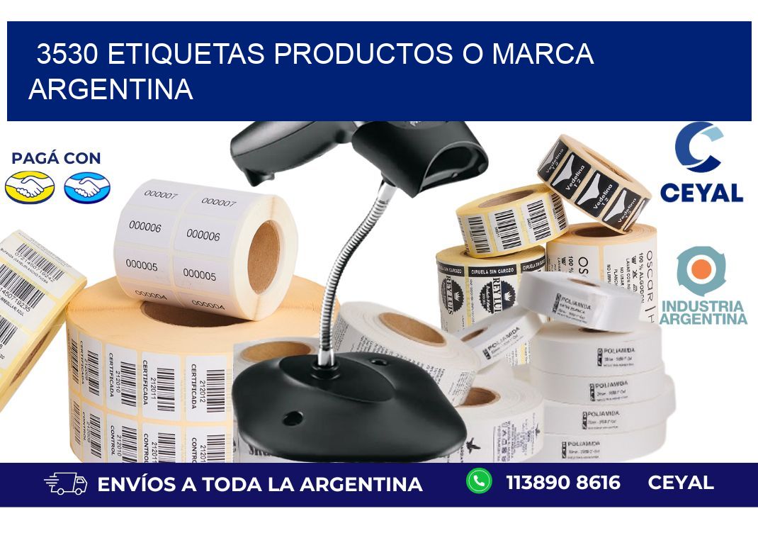 3530 ETIQUETAS PRODUCTOS O MARCA ARGENTINA