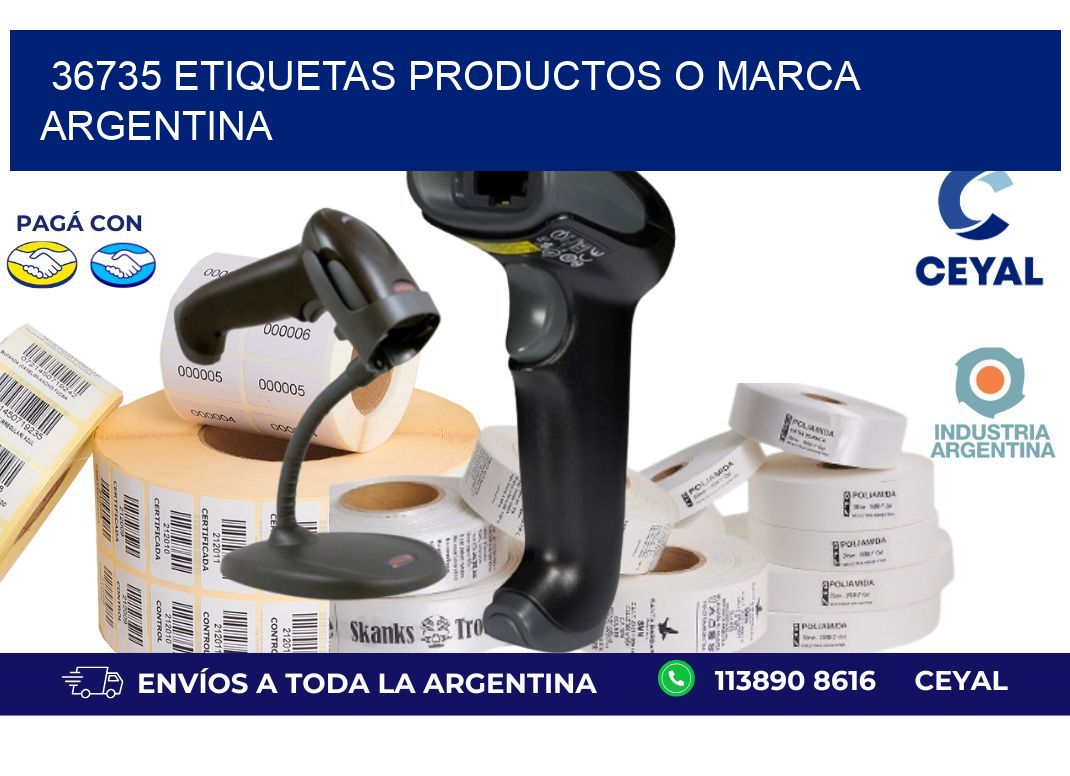 36735 ETIQUETAS PRODUCTOS O MARCA ARGENTINA