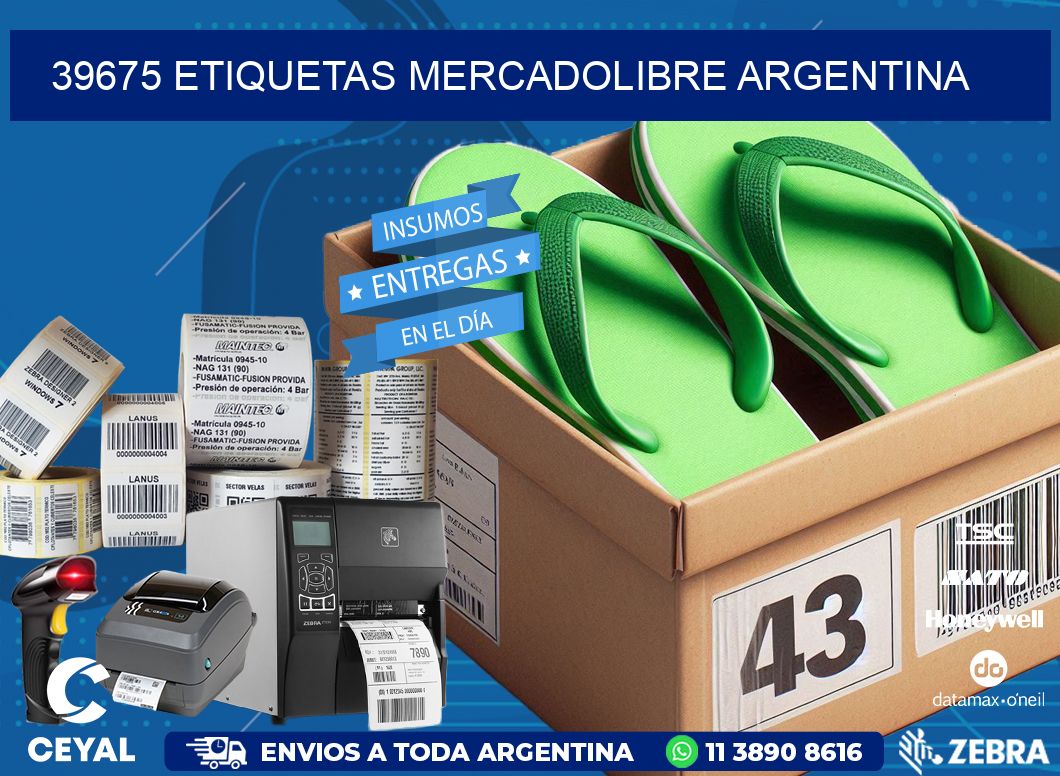39675 ETIQUETAS MERCADOLIBRE ARGENTINA