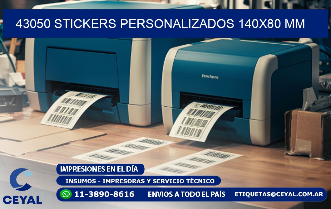 43050 STICKERS PERSONALIZADOS 140x80 mm