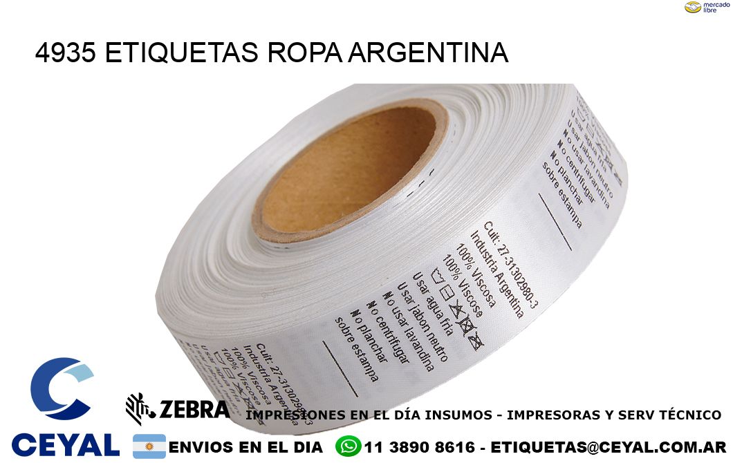 4935 ETIQUETAS ROPA ARGENTINA