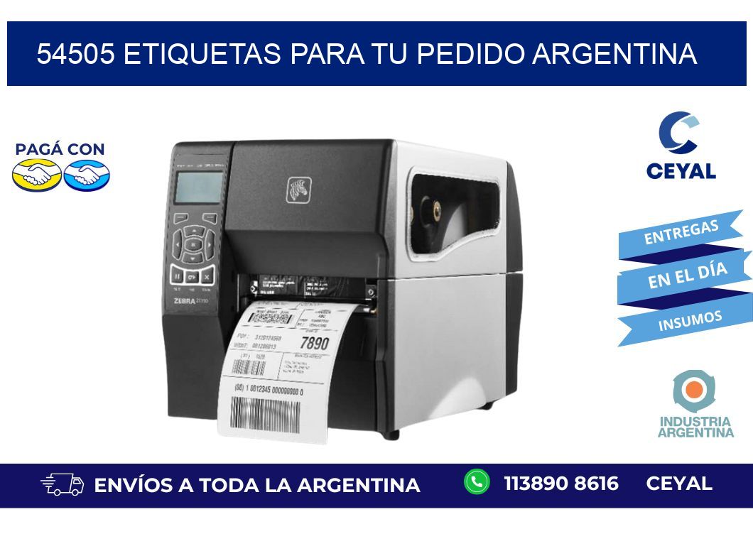54505 ETIQUETAS PARA TU PEDIDO ARGENTINA