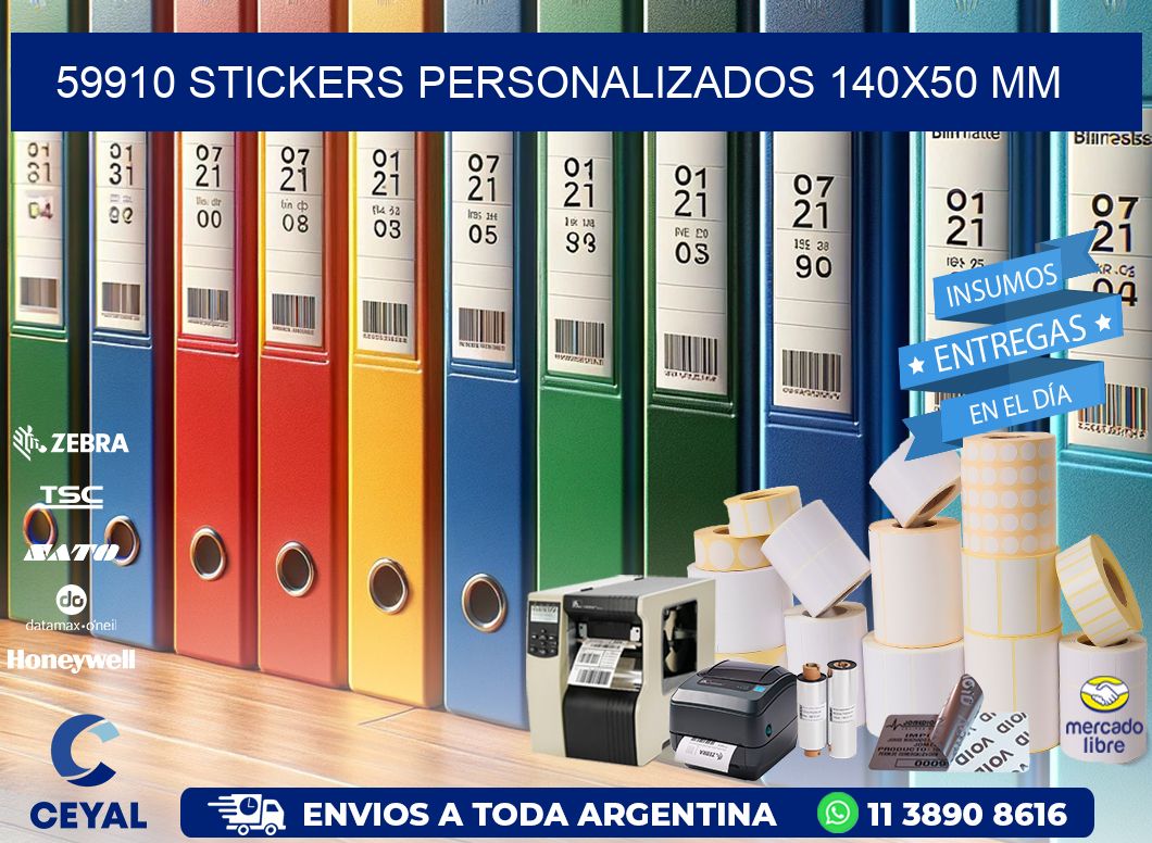 59910 STICKERS PERSONALIZADOS 140x50 mm