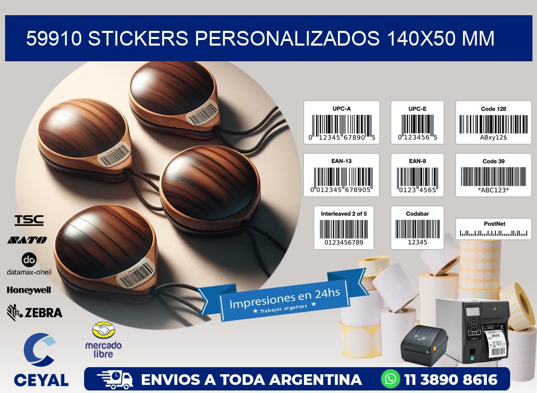 59910 STICKERS PERSONALIZADOS 140x50 mm