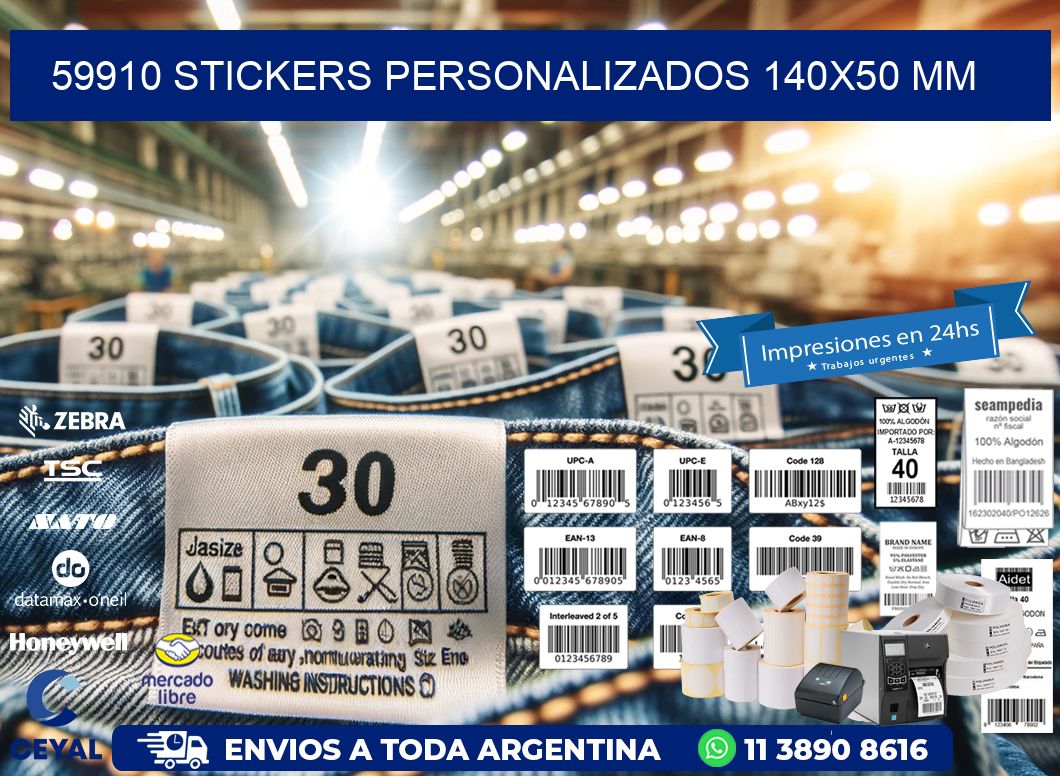 59910 STICKERS PERSONALIZADOS 140x50 mm