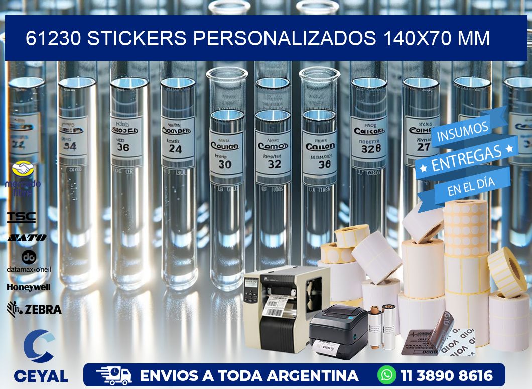 61230 STICKERS PERSONALIZADOS 140×70 mm