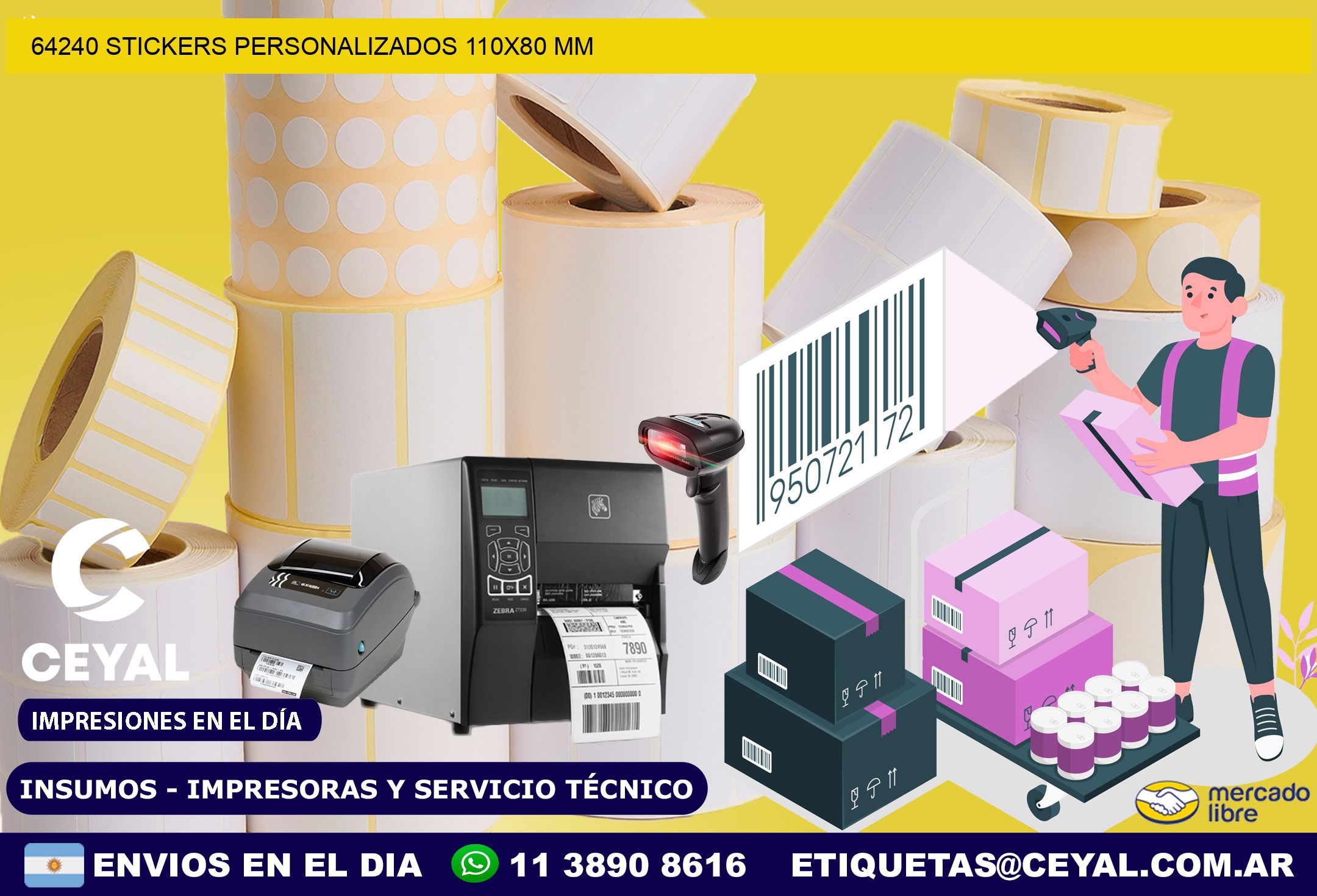 64240 STICKERS PERSONALIZADOS 110×80 mm