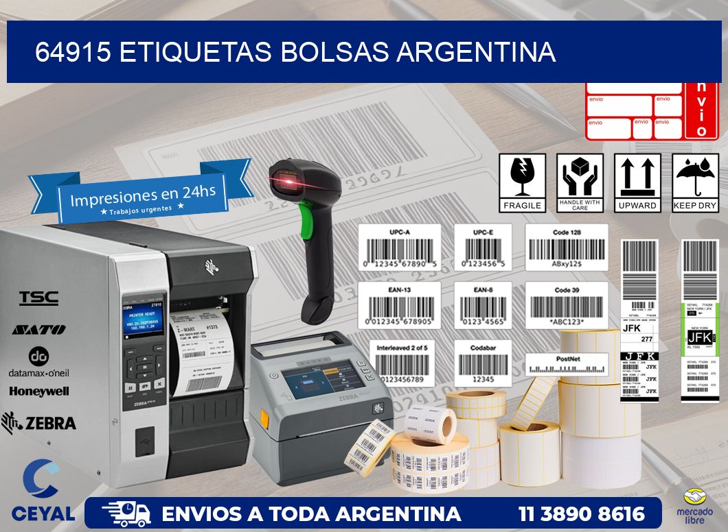 64915 ETIQUETAS BOLSAS ARGENTINA
