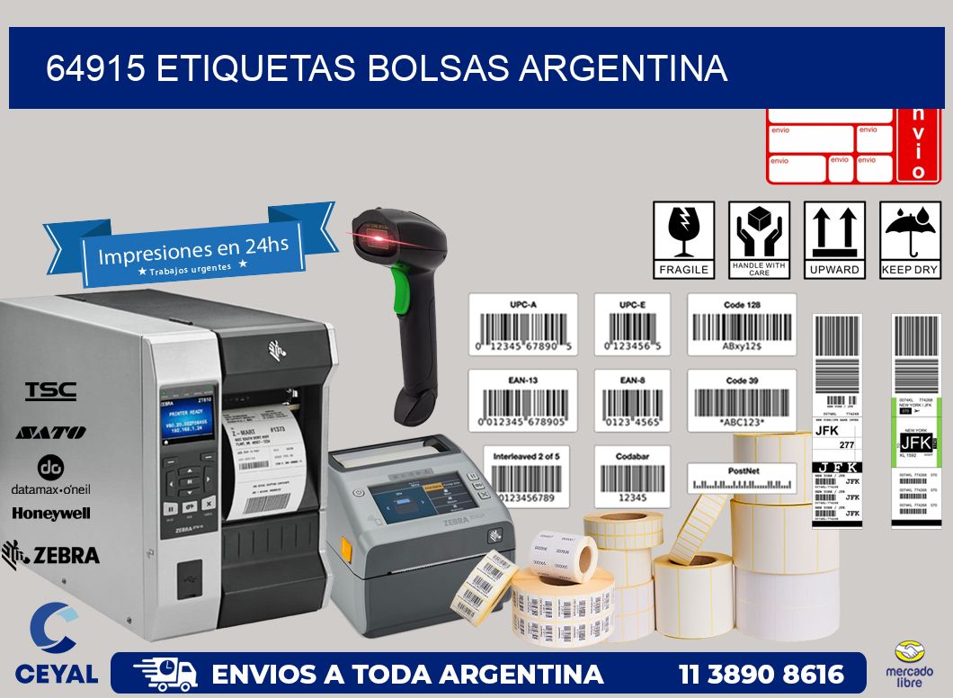 64915 ETIQUETAS BOLSAS ARGENTINA