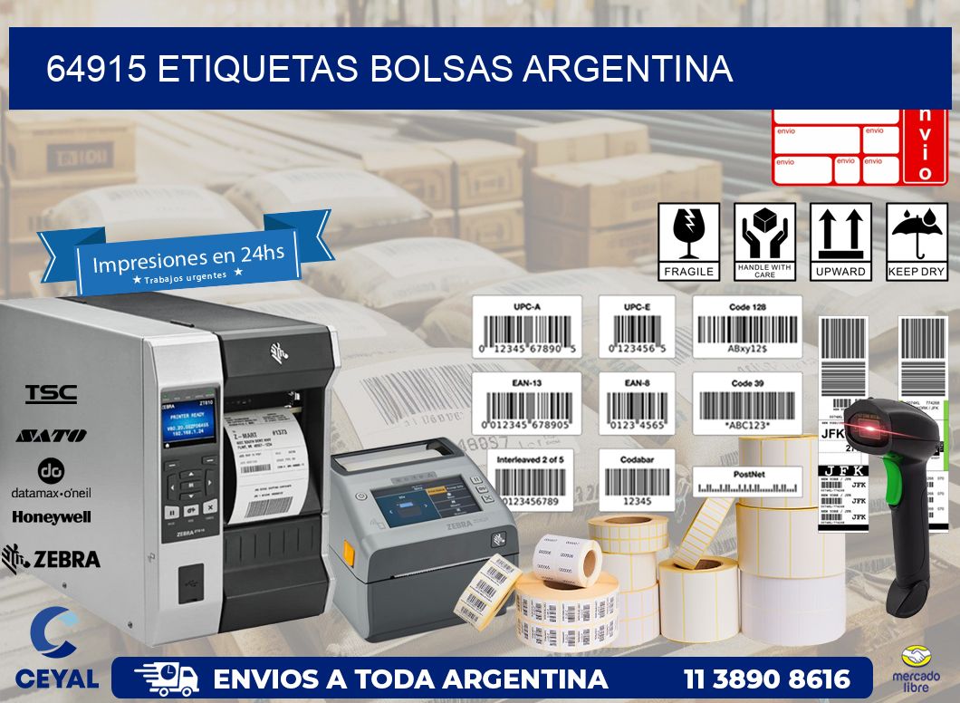 64915 ETIQUETAS BOLSAS ARGENTINA