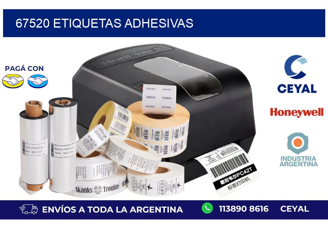 67520 ETIQUETAS ADHESIVAS
