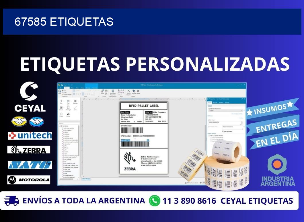 67585 ETIQUETAS