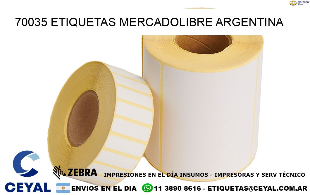 70035 ETIQUETAS MERCADOLIBRE ARGENTINA