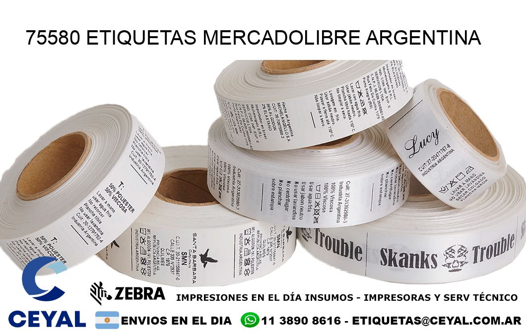 75580 ETIQUETAS MERCADOLIBRE ARGENTINA