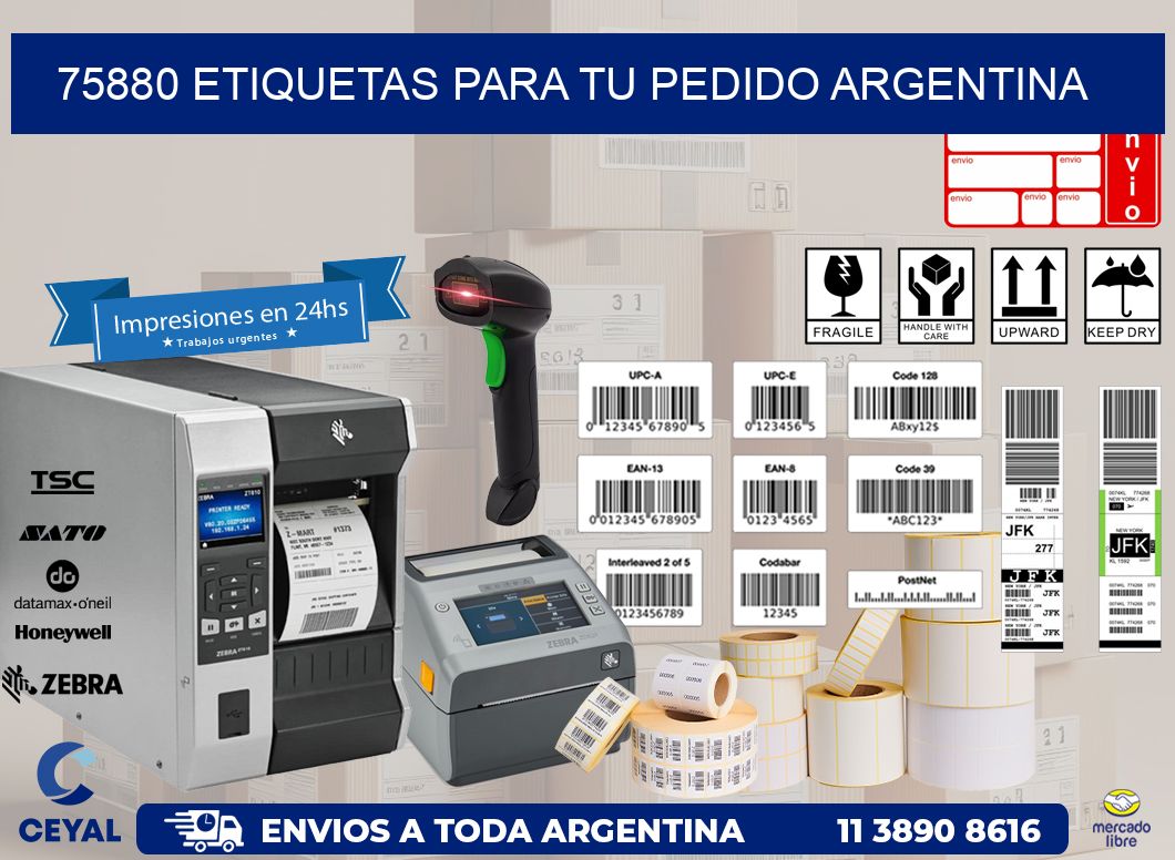 75880 ETIQUETAS PARA TU PEDIDO ARGENTINA