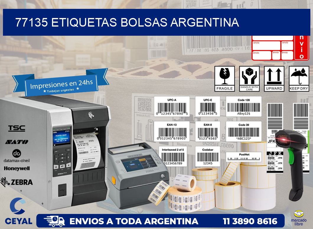 77135 ETIQUETAS BOLSAS ARGENTINA