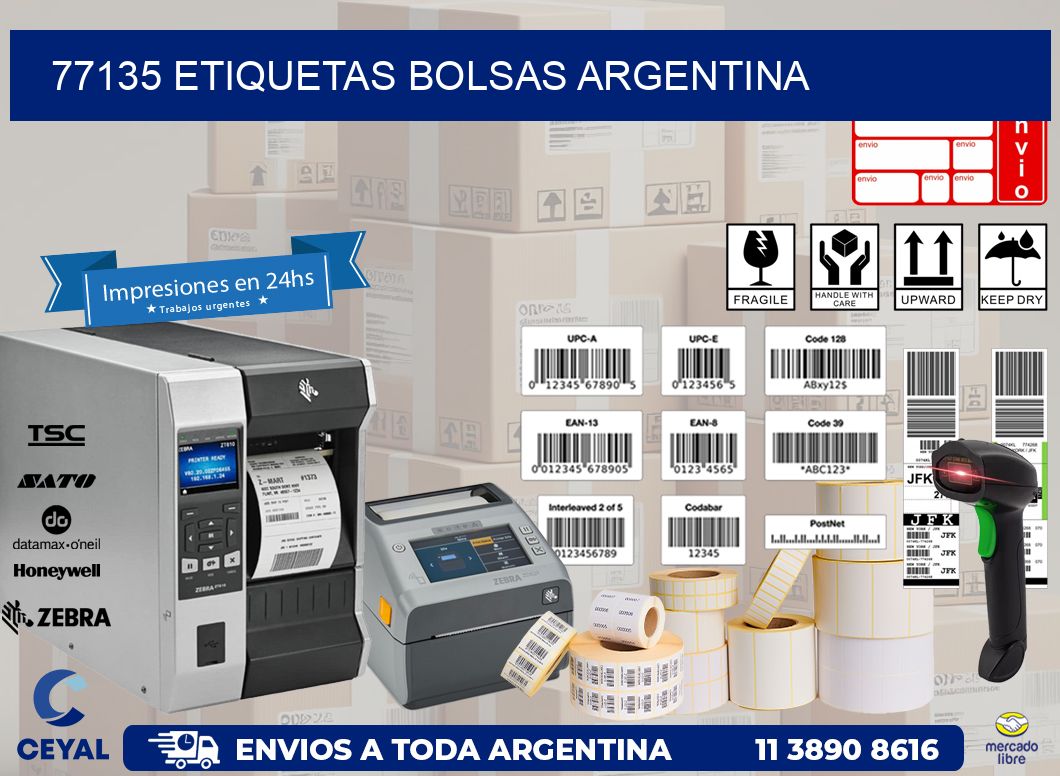 77135 ETIQUETAS BOLSAS ARGENTINA