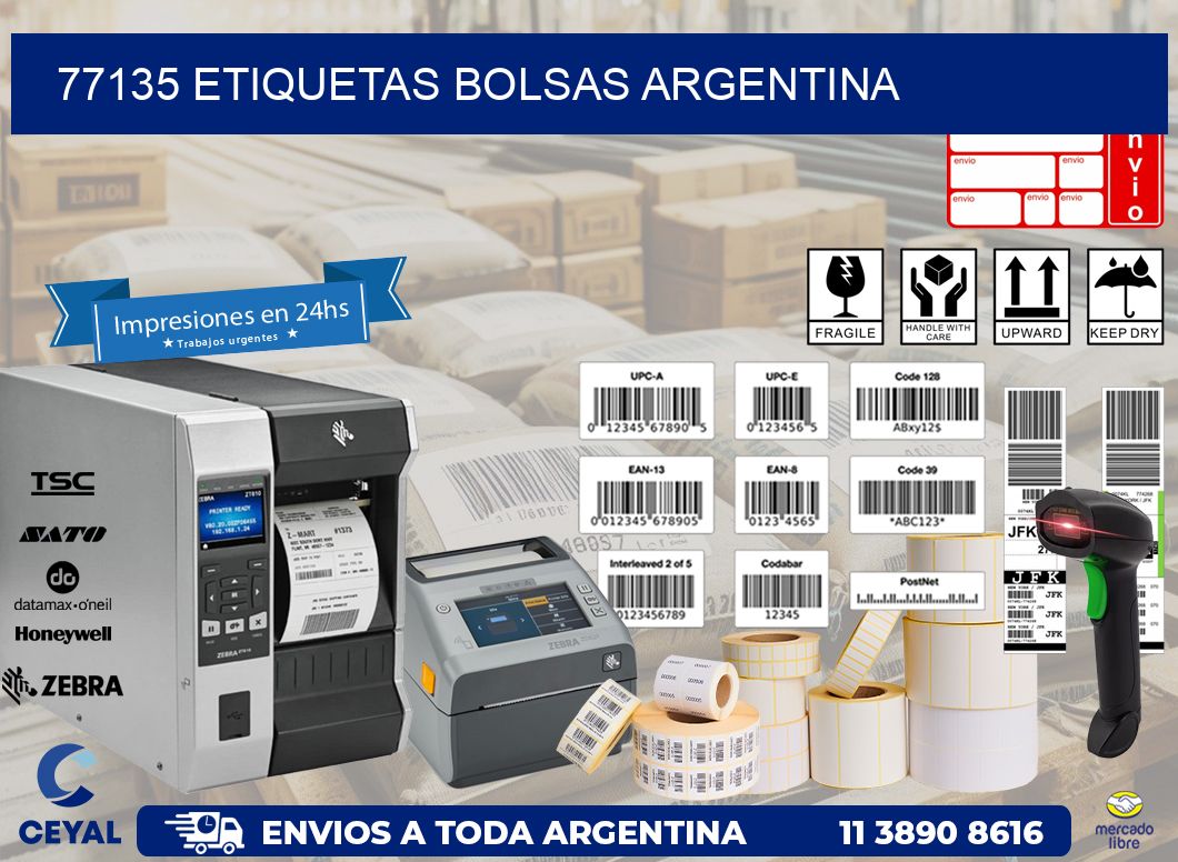 77135 ETIQUETAS BOLSAS ARGENTINA