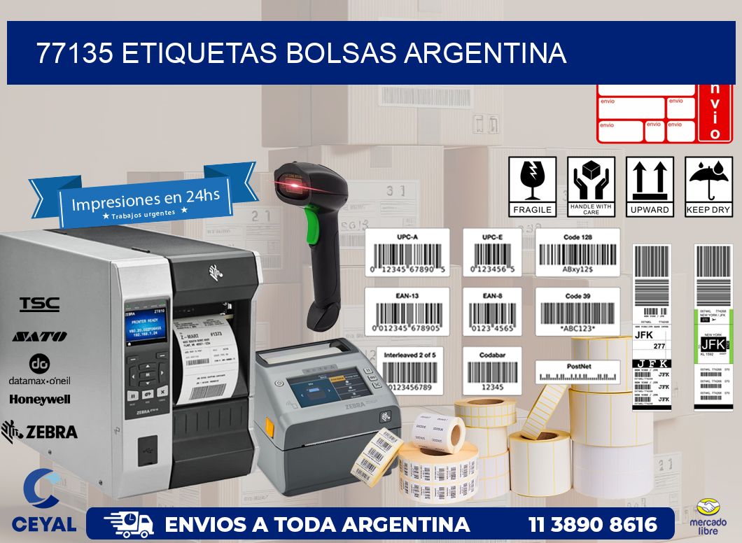 77135 ETIQUETAS BOLSAS ARGENTINA