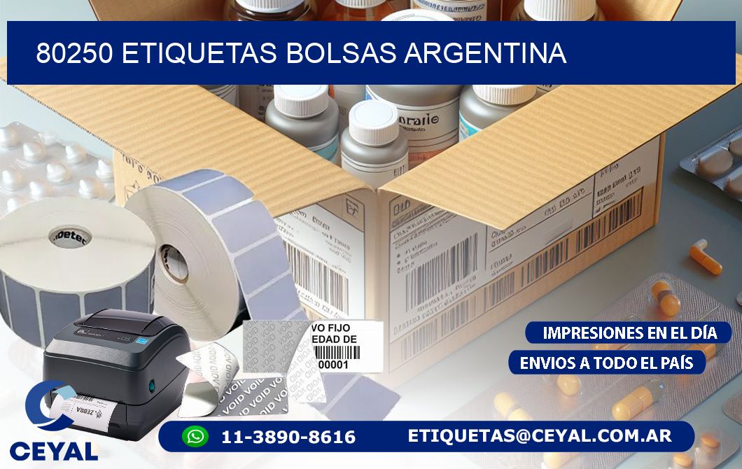 80250 ETIQUETAS BOLSAS ARGENTINA