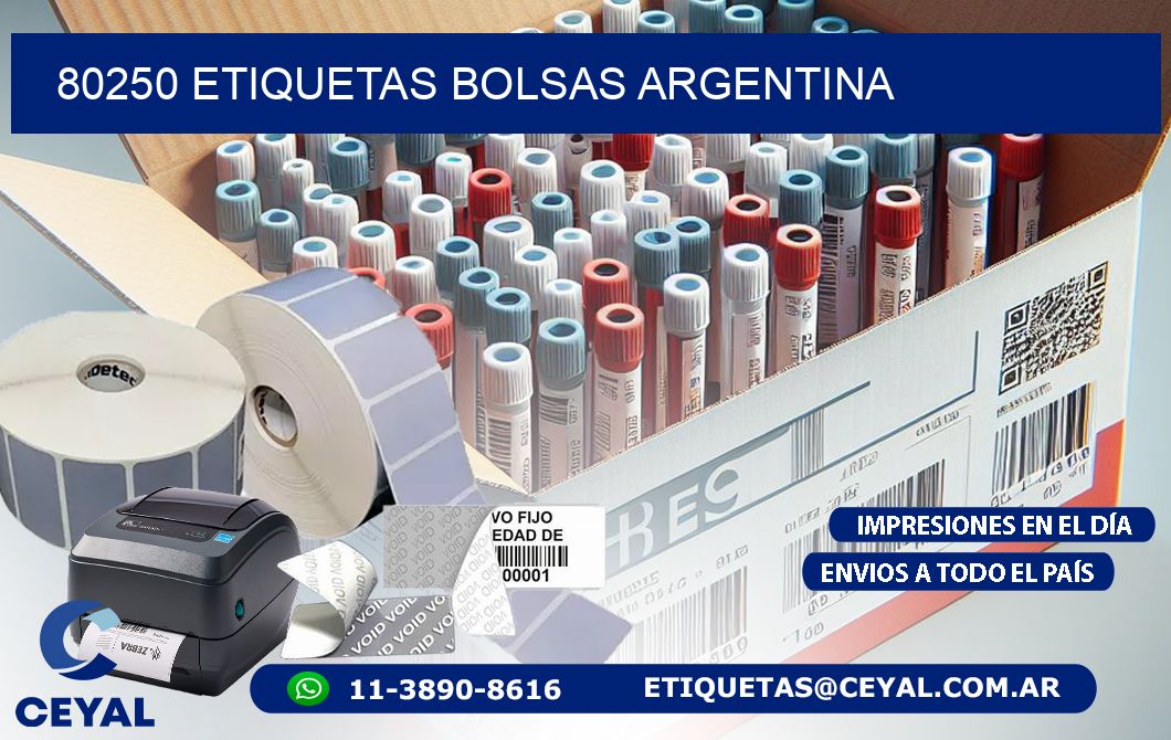 80250 ETIQUETAS BOLSAS ARGENTINA