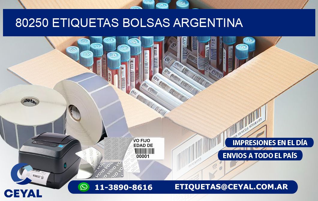 80250 ETIQUETAS BOLSAS ARGENTINA