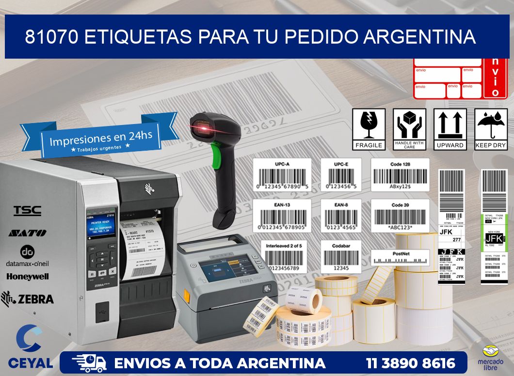 81070 ETIQUETAS PARA TU PEDIDO ARGENTINA