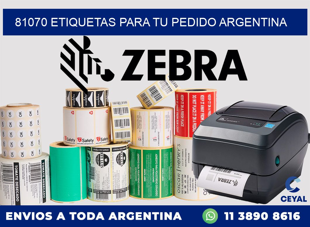 81070 ETIQUETAS PARA TU PEDIDO ARGENTINA