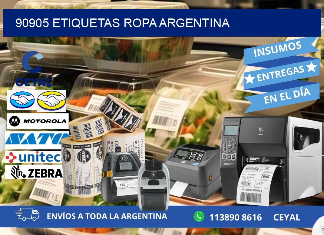90905 ETIQUETAS ROPA ARGENTINA